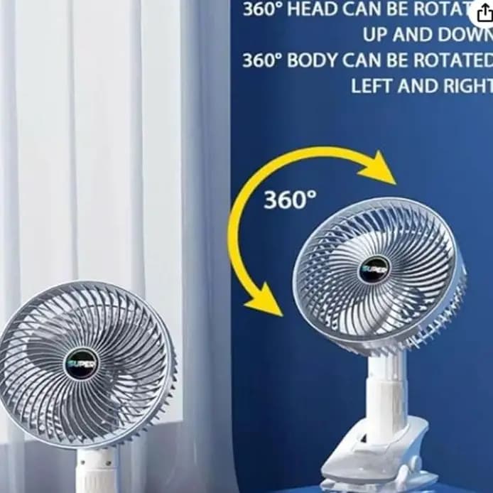 2 in 1 Reachargeable and Portable Table and Hand Fan