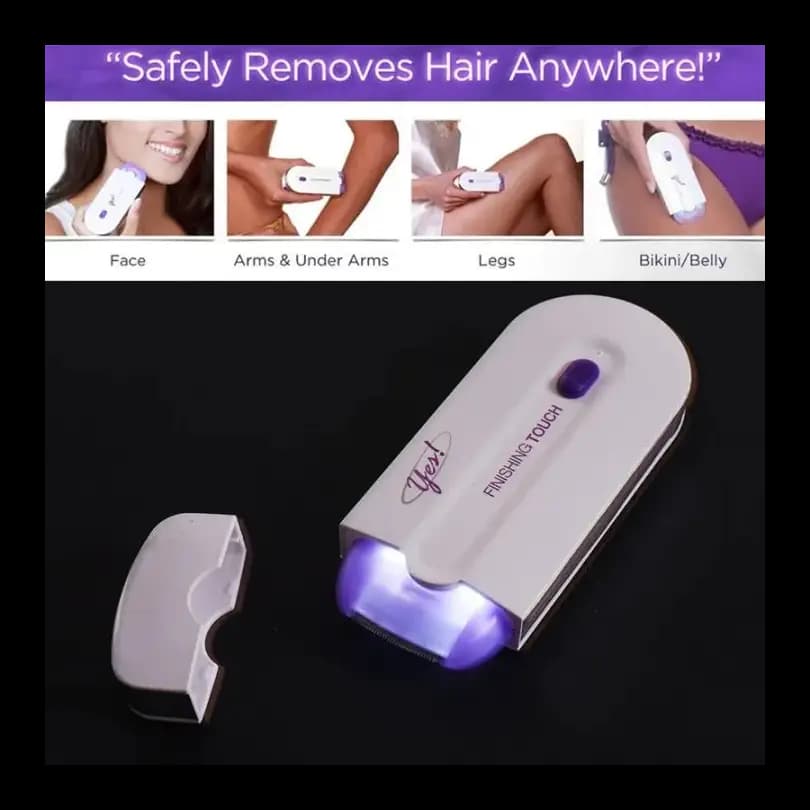 YES Finishing Touch USB Rechargeable 2 in 1 Instant Painless Hair Removal Machine for Men Women